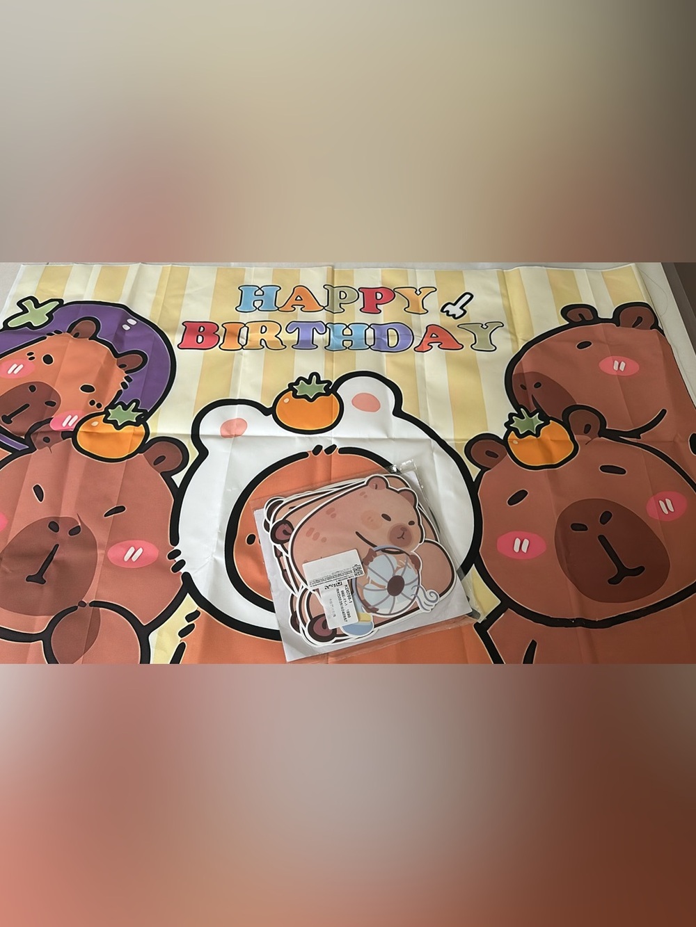 Capybara birthday decorations